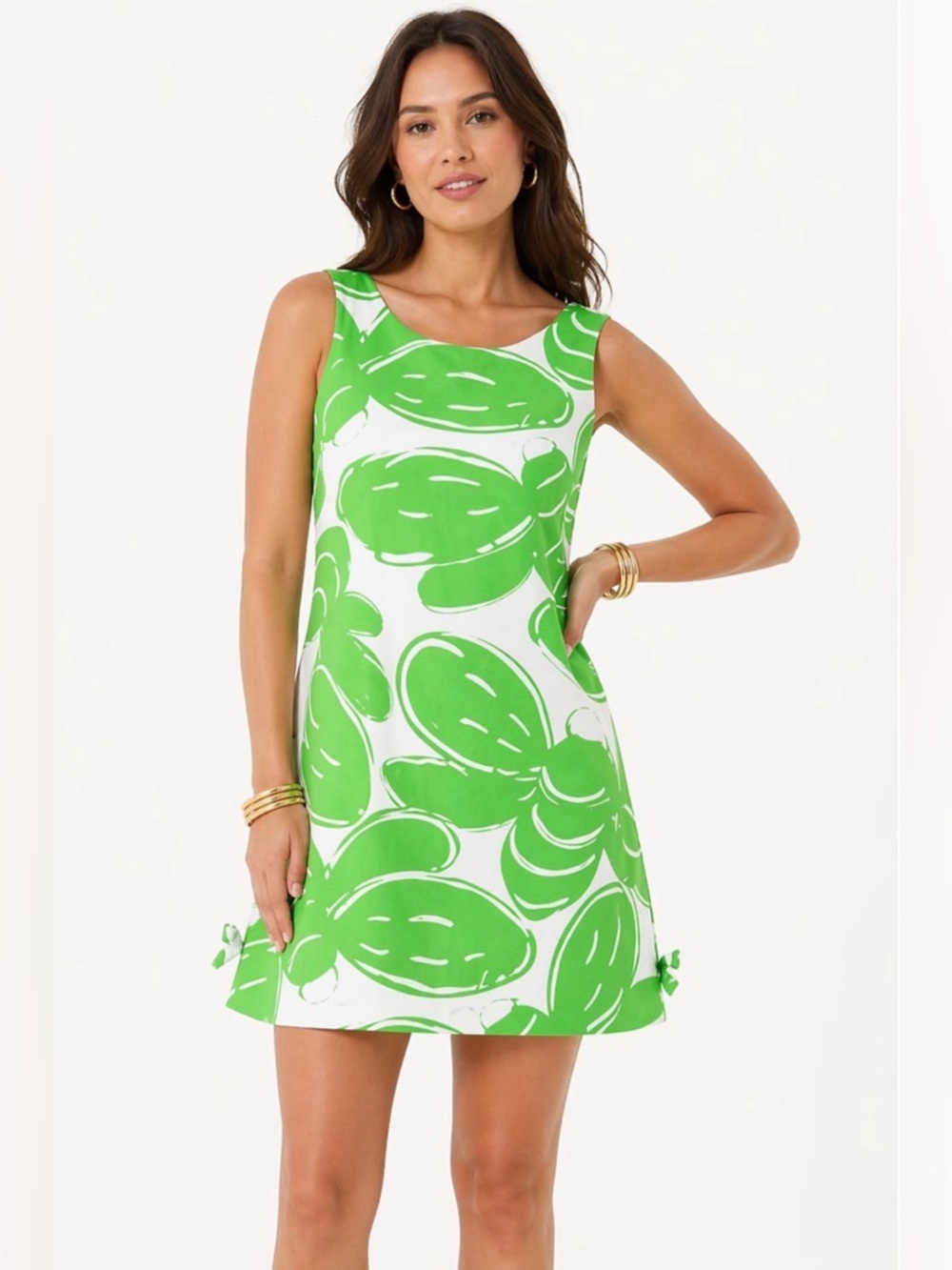 Lilly Pulitzer - Delia Retro Inspired Bumblebee Sleeveless Shift Mini Dress